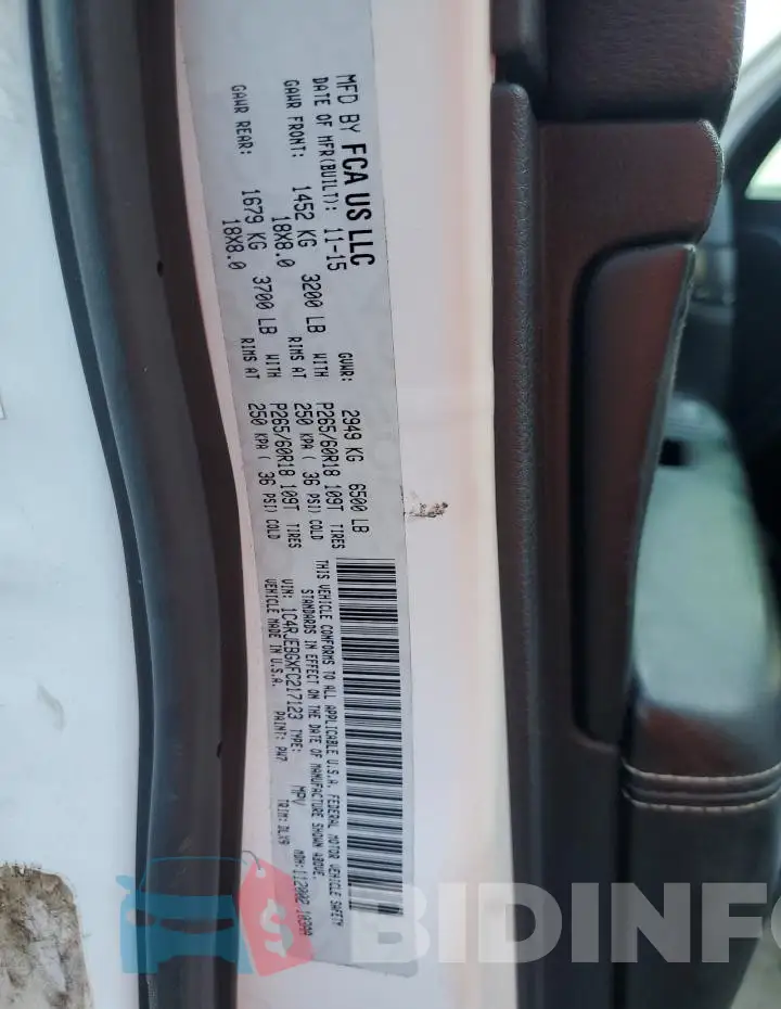 1C4RJEBGXFC217123 Photo# 13