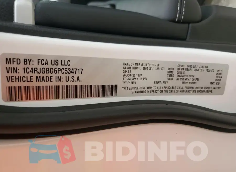 1C4RJGBG6PC534717 Photo# 14
