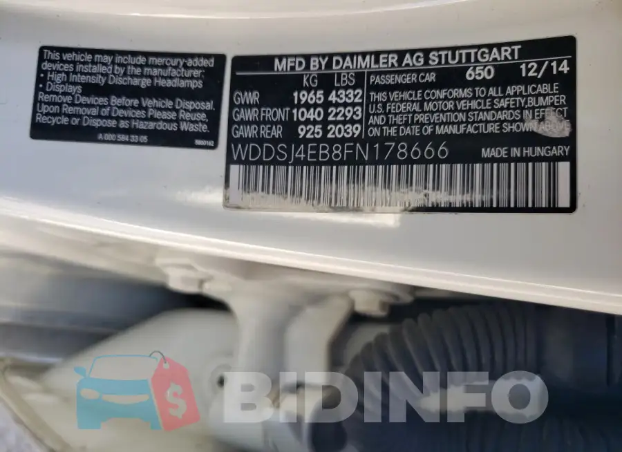 WDDSJ4EB8FN178666 Photo# 12