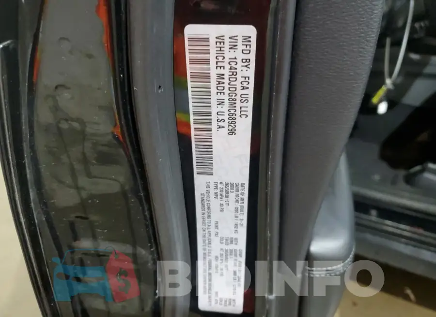 1C4RDJDG8MC689296 Photo# 13