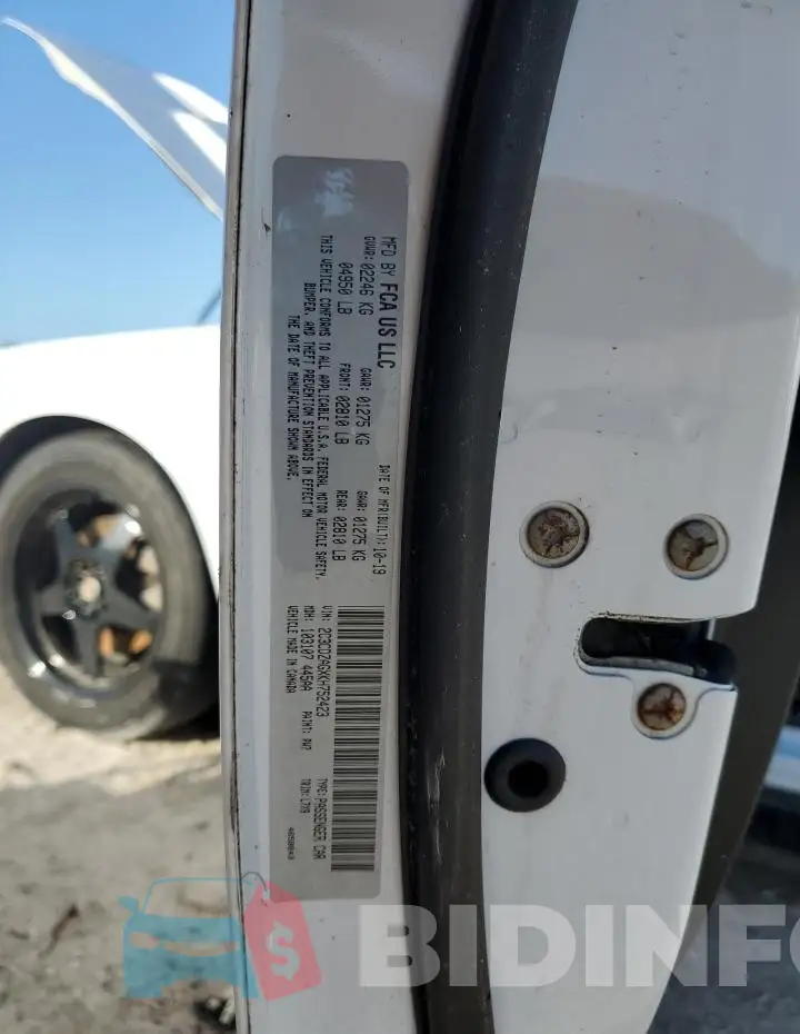 2C3CDZAGXKH752423 Photo# 12