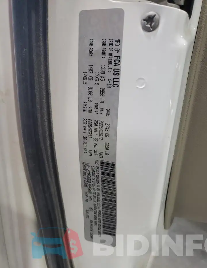 2C4RDGBG8JR259101 Photo# 13