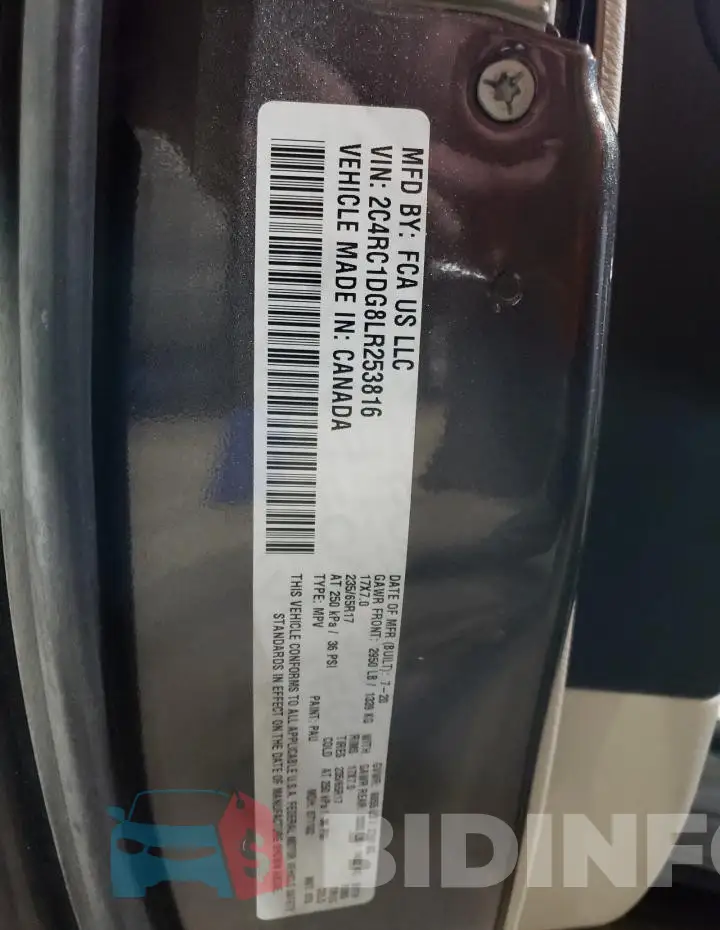 2C4RC1DG8LR253816 Photo# 13