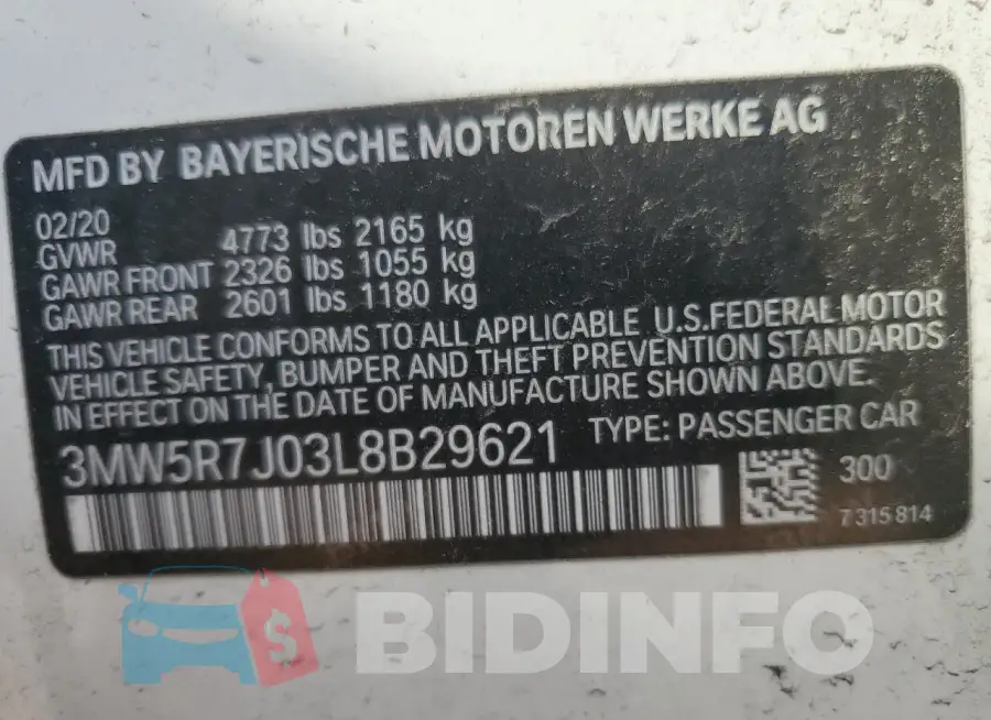 3MW5R7J03L8B29621 Photo# 12