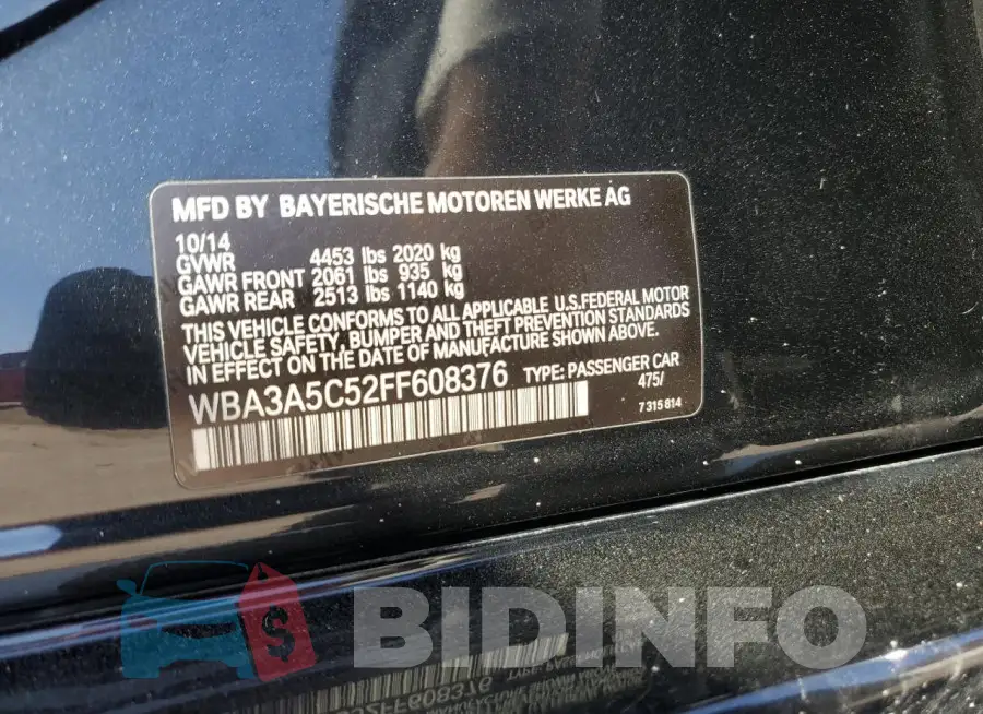 WBA3A5C52FF608376 Photo# 12