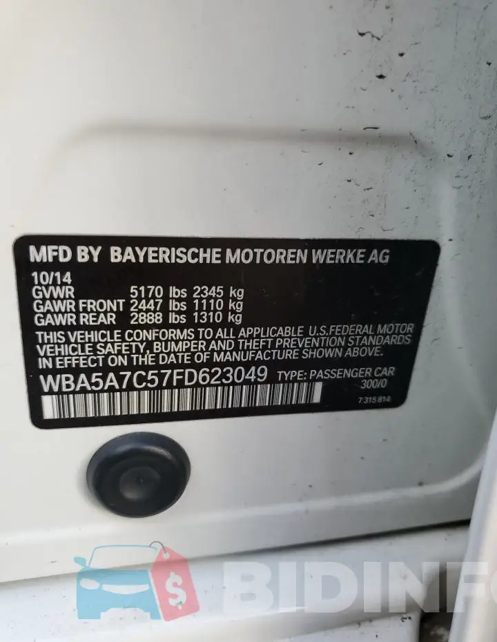 WBA5A7C57FD623049 Photo# 12