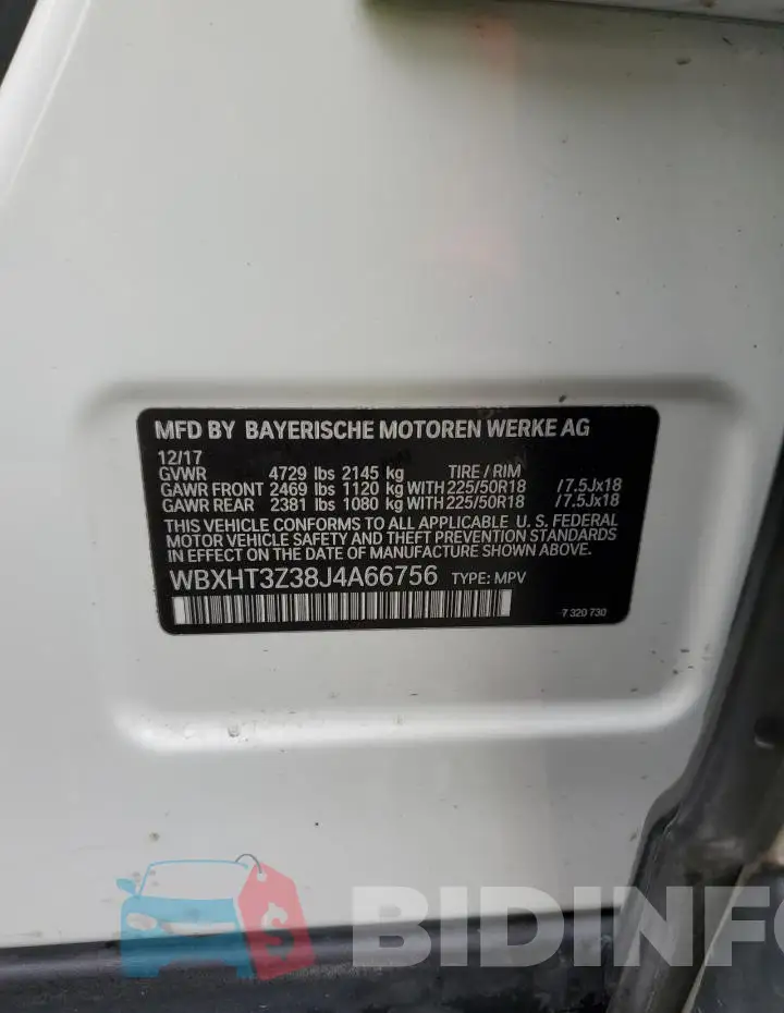 WBXHT3Z38J4A66756 Photo# 12