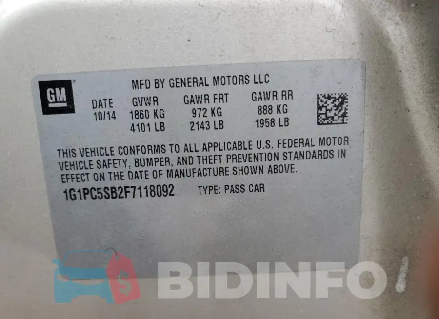 1G1PC5SB2F7118092 Photo# 12