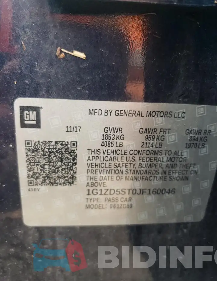 1G1ZD5ST0JF160046 Photo# 12