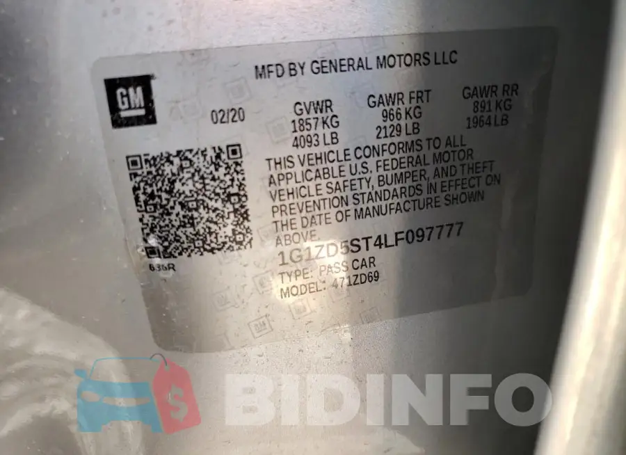 1G1ZD5ST4LF097777 Photo# 12