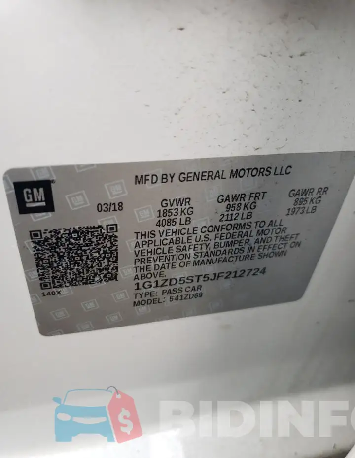 1G1ZD5ST5JF212724 Photo# 13