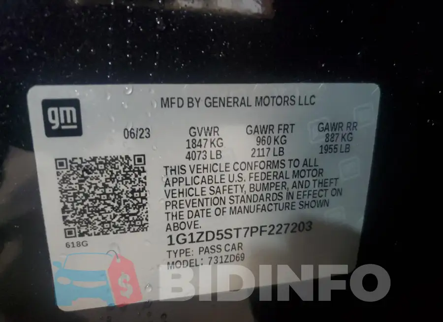 1G1ZD5ST7PF227203 Photo# 13