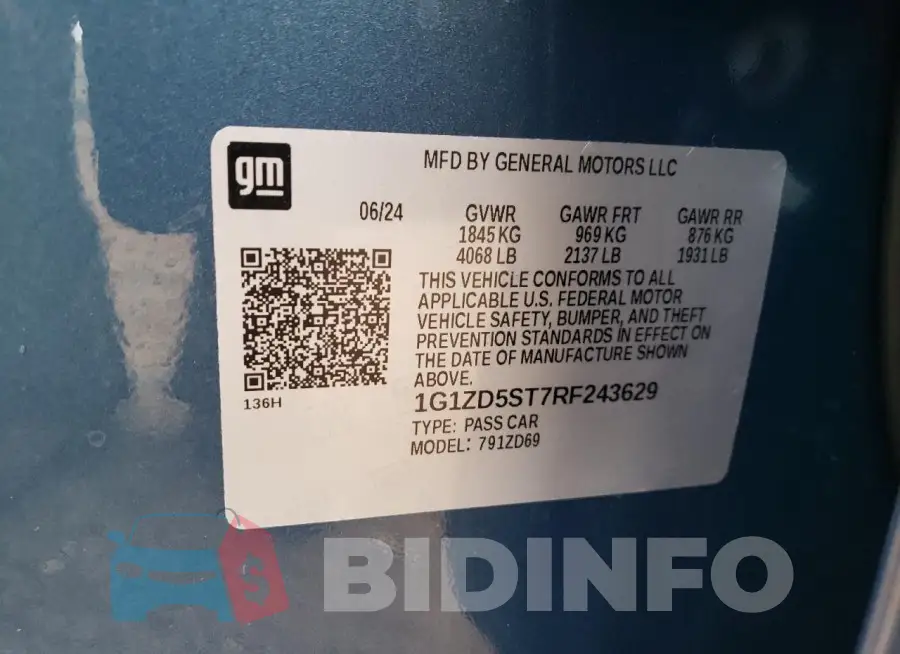 1G1ZD5ST7RF243629 Photo# 12