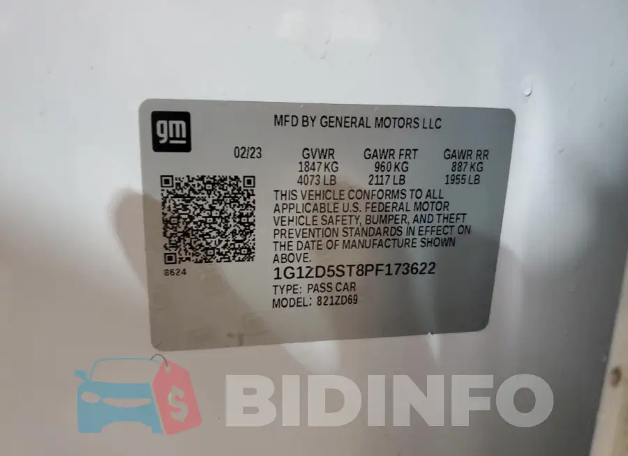 1G1ZD5ST8PF173622 Photo# 13