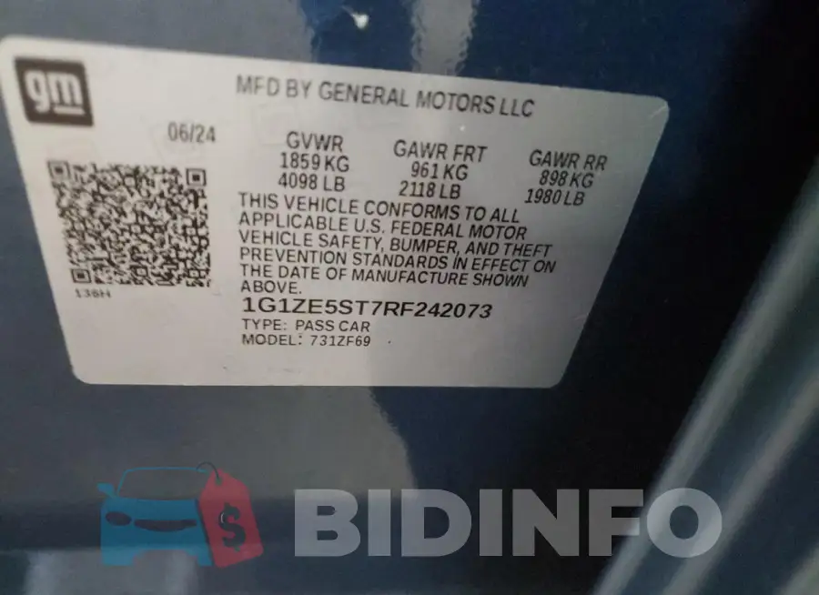 1G1ZE5ST7RF242073 Photo# 12
