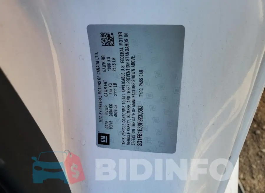 2G1FB1E38F9230583 Photo# 13