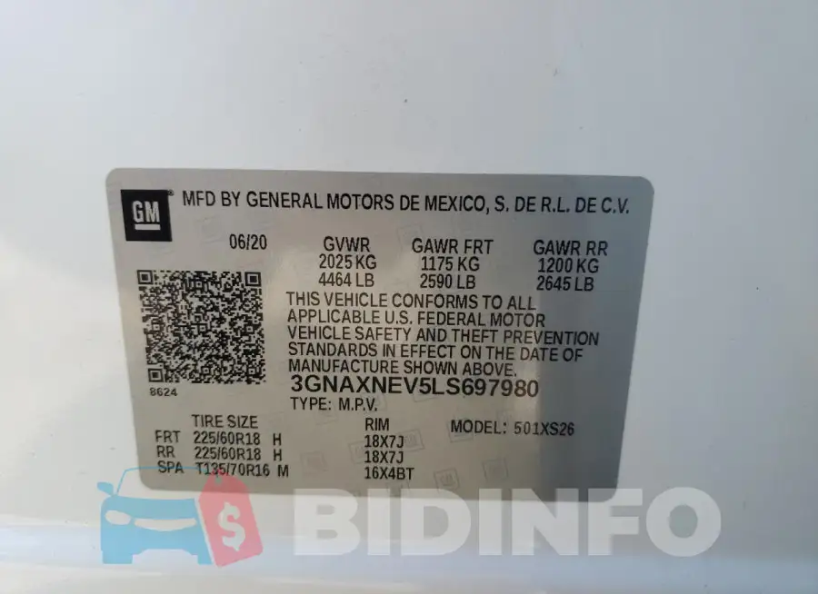 3GNAXNEV5LS697980 Photo# 13