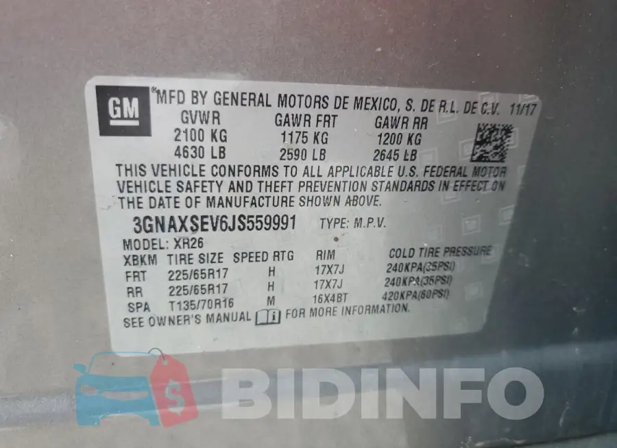 3GNAXSEV6JS559991 Photo# 13