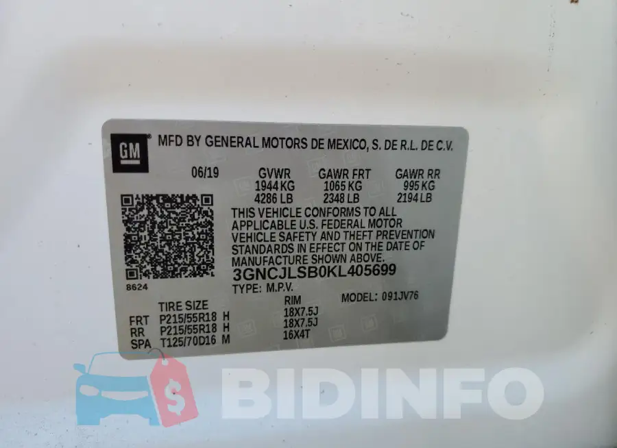 3GNCJLSB0KL405699 Photo# 14