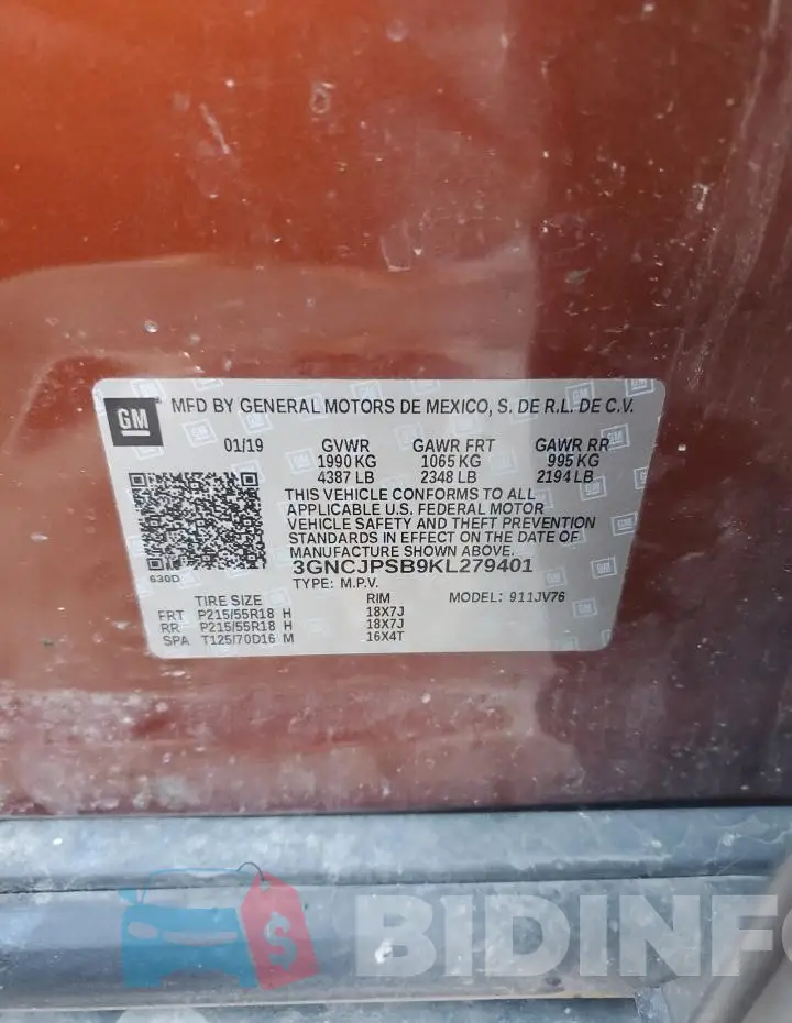 3GNCJPSB9KL279401 Photo# 13