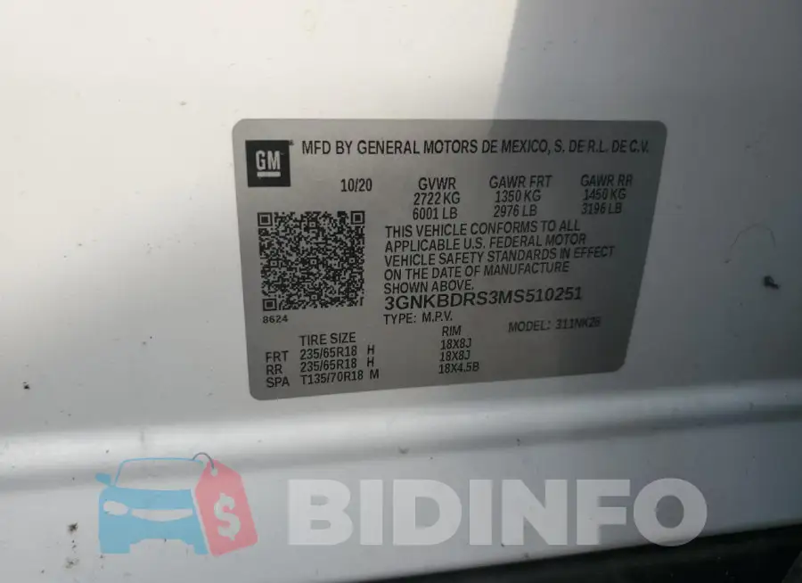 3GNKBDRS3MS510251 Photo# 14
