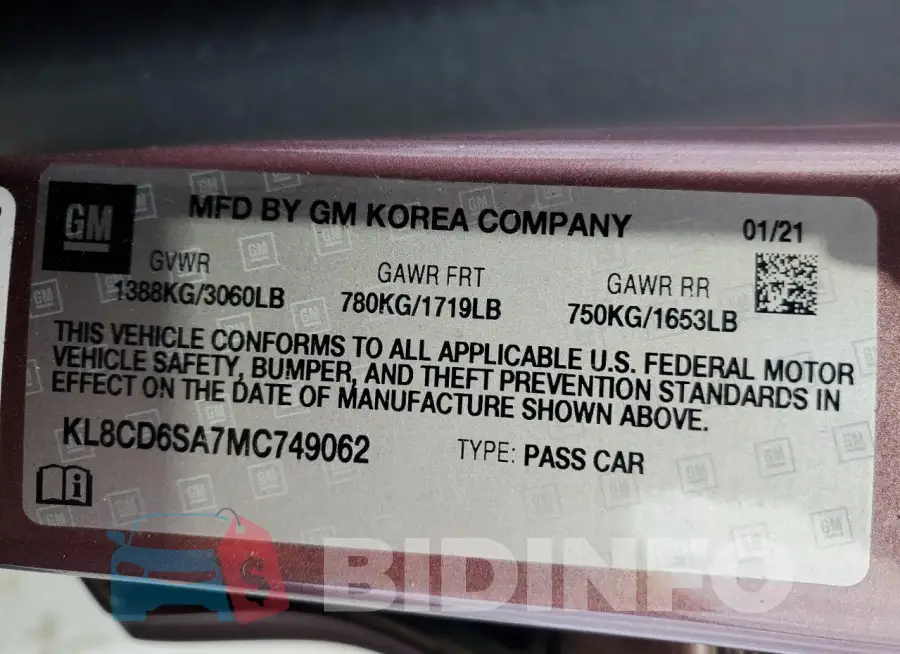 KL8CD6SA7MC749062 Photo# 12