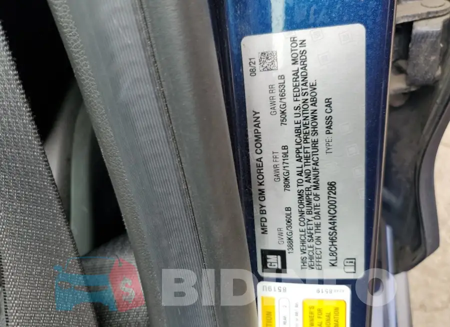 KL8CH6SA4NC007286 Photo# 12