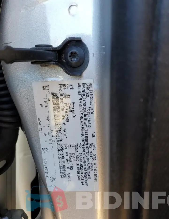 1FADP3E25GL298424 Photo# 12