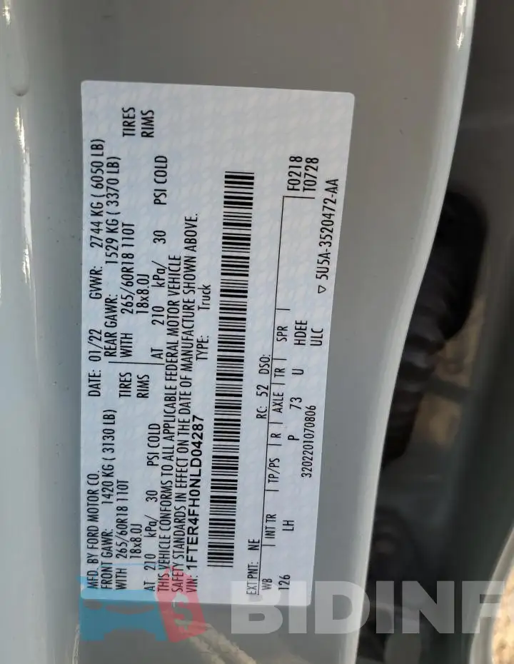 1FTER4FH0NLD04287 Photo# 12