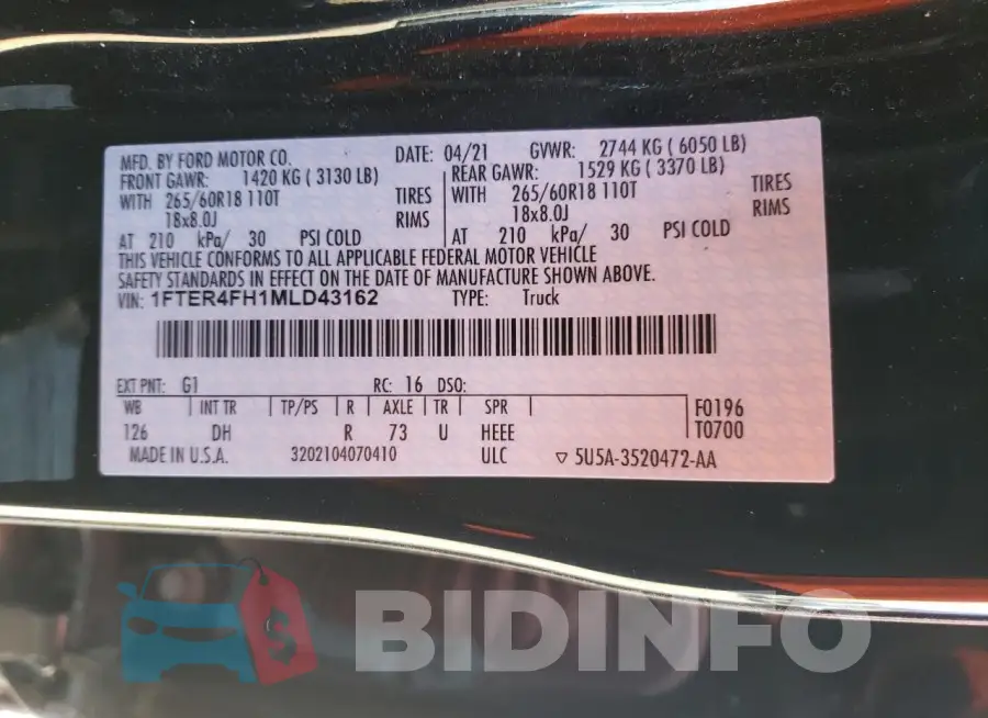 1FTER4FH1MLD43162 Photo# 12