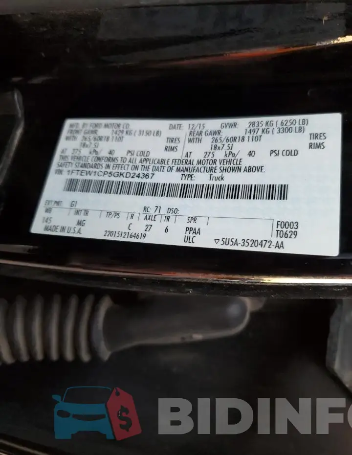 1FTEW1CP5GKD24367 Photo# 13