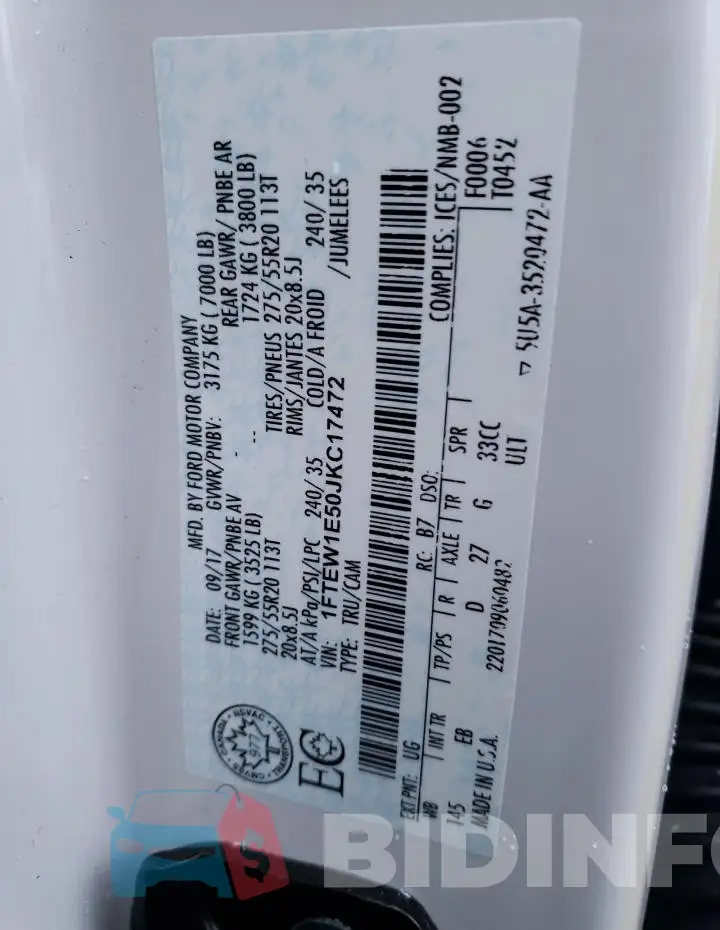1FTEW1E50JKC17472 Photo# 12