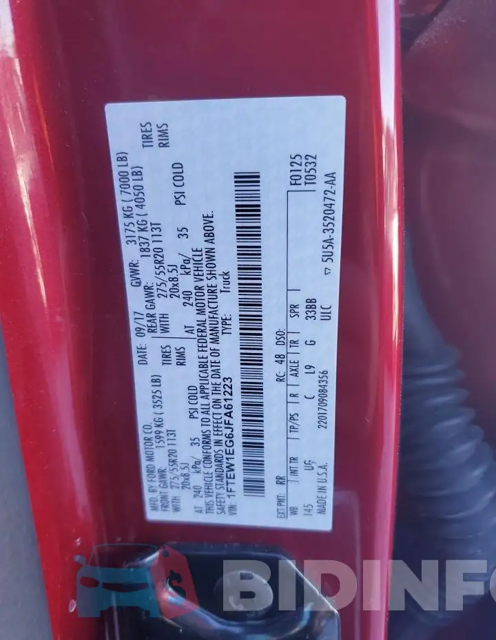 1FTEW1EG6JFA61223 Photo# 12