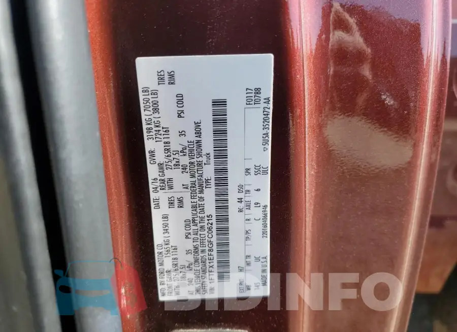 1FTFX1EF8GFC06215 Photo# 12