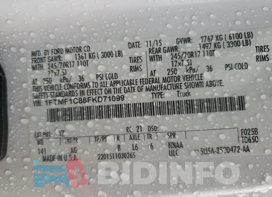 1FTMF1C86FKD71099 Photo# 12