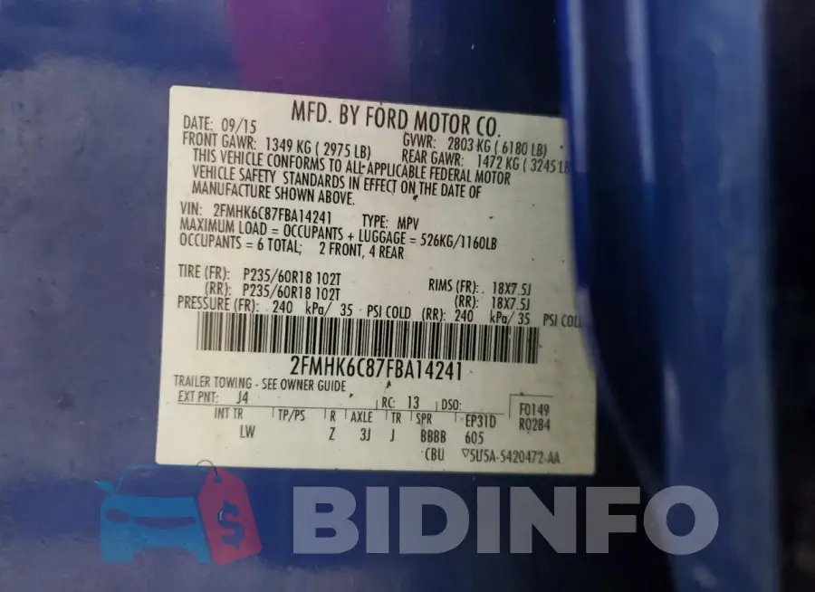 2FMHK6C87FBA14241 Photo# 14