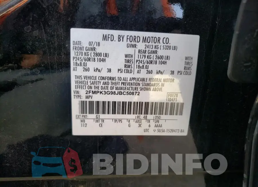 2FMPK3G98JBC50872 Photo# 14
