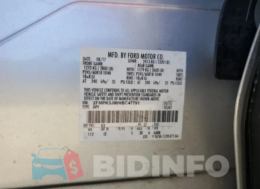 2FMPK3J90HBC47791 Photo# 13