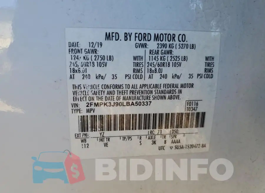 2FMPK3J90LBA50337 Photo# 13