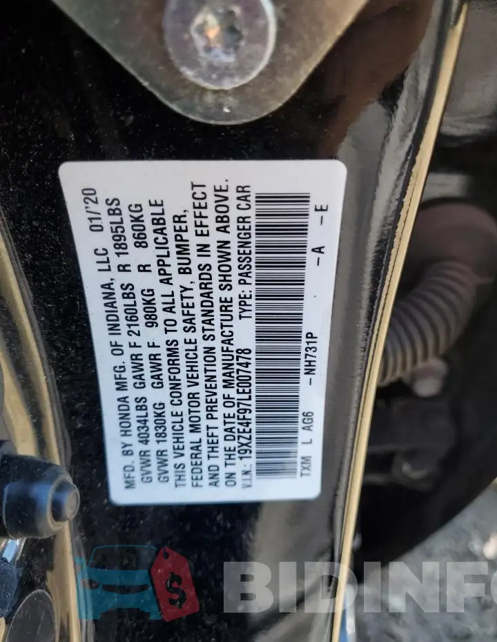 19XZE4F97LE007478 Photo# 12