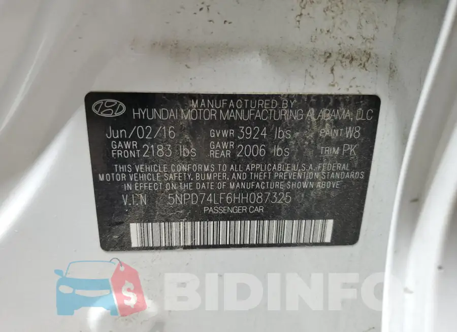 5NPD74LF6HH087325 Photo# 12