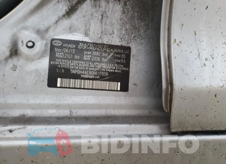 5NPDH4AE9GH655606 Photo# 13