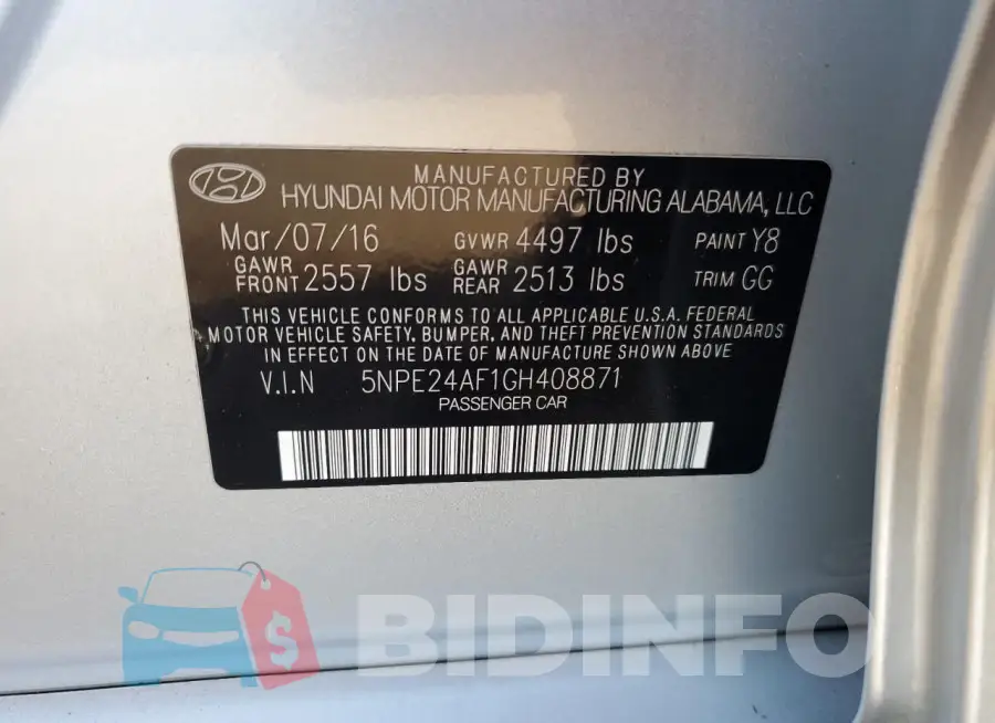 5NPE24AF1GH408871 Photo# 13