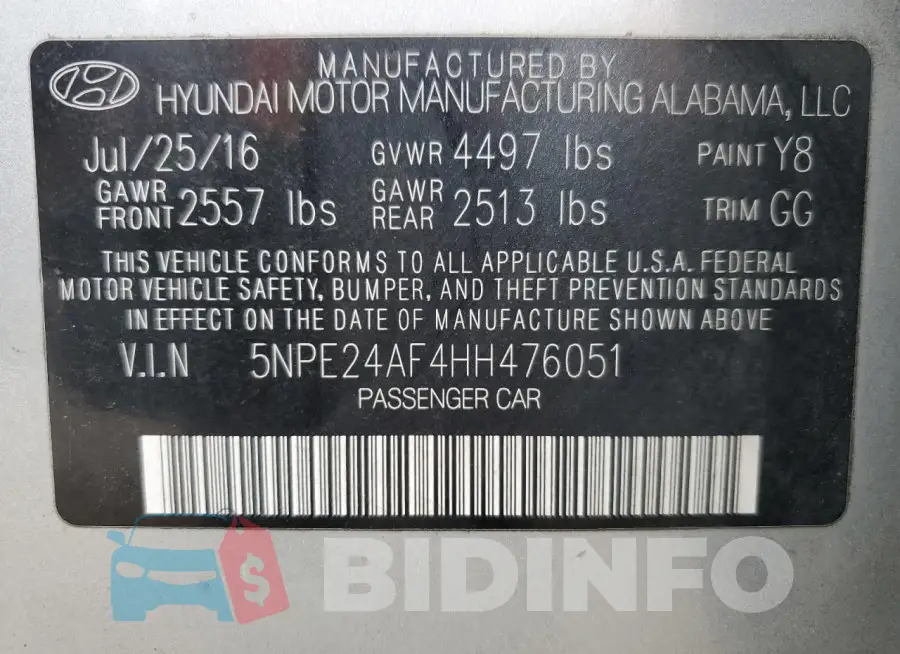 5NPE24AF4HH476051 Photo# 13