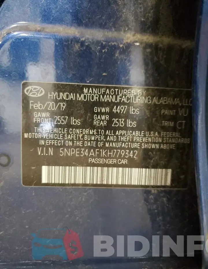 5NPE34AF1KH779342 Photo# 12