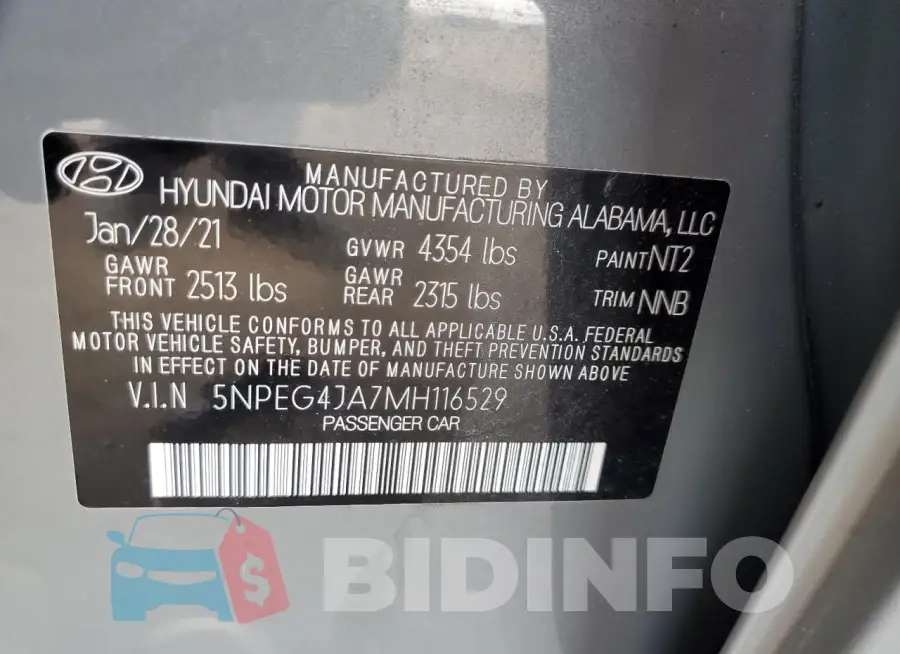 5NPEG4JA7MH116529 Photo# 12