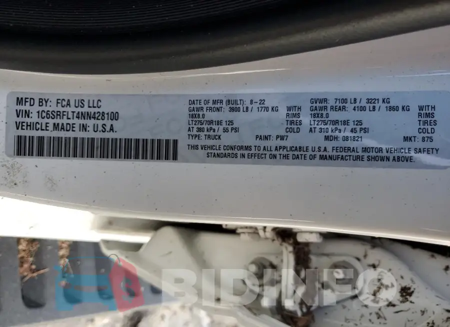 1C6SRFLT4NN428100 Photo# 13
