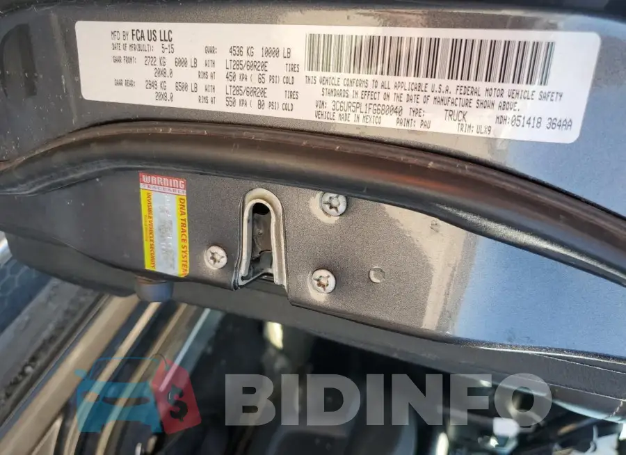 3C6UR5PL1FG680040 Photo# 13