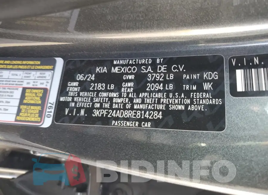 3KPF24AD8RE814284 Photo# 12