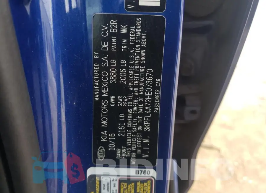 3KPFL4A72HE073670 Photo# 12